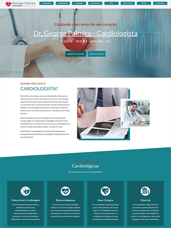 Landing Page do Cardiologista George Palmiro